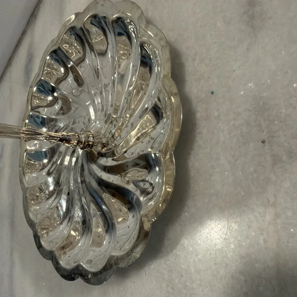 Vintage Silver Plated 2 Tier Serving Dish